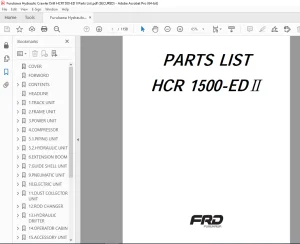 FURUKAWA HCR1500-ED II Parts Manual PDF DOWNLOAD