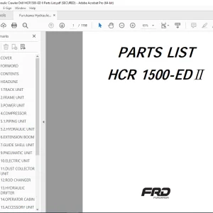 FURUKAWA HCR1500-ED II Parts Manual PDF DOWNLOAD