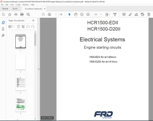 FURUKAWA HCR1500-EDII HCR1500-D20II Electrical Systems Engine starting circuits PDF DOWNLOAD