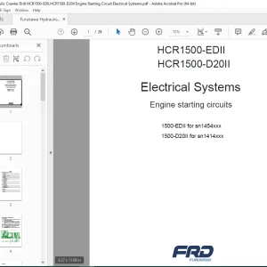FURUKAWA HCR1500-EDII HCR1500-D20II Electrical Systems Engine starting circuits PDF DOWNLOAD