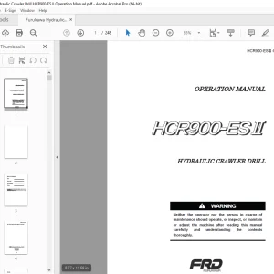 FURUKAWA HCR900-ESⅡ HYDRAULIC CRAWLER DRILL Operation Manual PDF DOWNLOAD