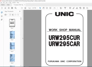 FURUKAWA UNIC URW295CUR URW295CAR Workshop Manual PDF DOWNLOAD