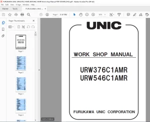 FURUKAWA UNIC URW376C1AMR URW546C1AMR Work shop Manual PDF DOWNLOAD