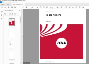 Fella EU JURAS KC 210 JURA KC 270 Conditioner OPERATORS MANUAL PDF DOWNLOAD