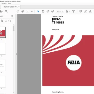 Fella EU JURAS TS 10065 Rotary rake OPERATORS MANUAL PDF DOWNLOAD
