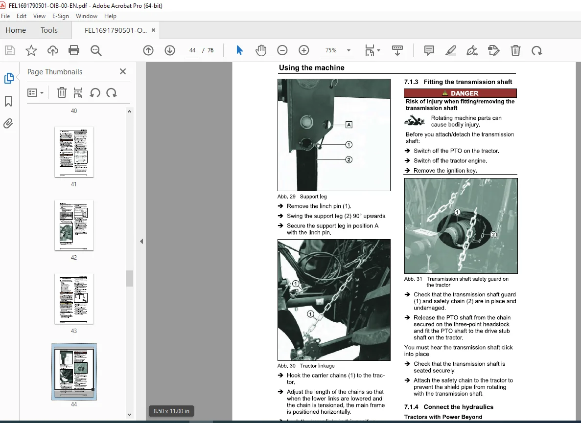 Fella EU JURAS TS 12545 PRO Rotary rake OPERATORS MANUAL PDF DOWNLOAD - Image 2