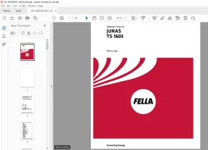 Fella EU JURAS TS 1603 Rotary rake OPERATORS MANUAL PDF DOWNLOAD