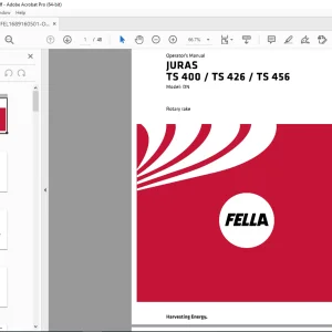 Fella EU JURAS TS 400DN  JURA TS 426DN JURA TS 456DN Rotary rake OPERATORS MANUAL PDF DOWNLOAD