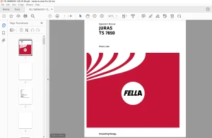 Fella EU JURAS TS 7850  Rotary rake OPERATORS MANUAL PDF DOWNLOAD
