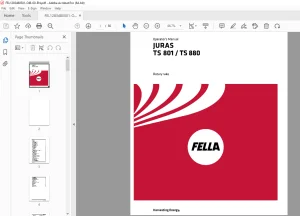 Fella EU JURAS TS 801 JURA TS 880 Rotary rake OPERATORS MANUAL PDF DOWNLOAD
