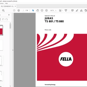 Fella EU JURAS TS 801 JURA TS 880 Rotary rake OPERATORS MANUAL PDF DOWNLOAD