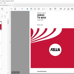 Fella EU JURAS TS 8055 PRO Rotary rake OPERATORS MANUAL PDF DOWNLOAD