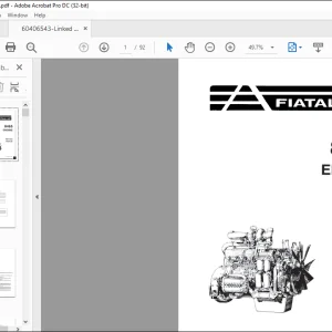 Fiat 8465 Engine Service Manual 60406543 - PDF DOWNLOAD