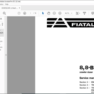 FiatAllis 8, 8-B Crawler Dozer Service Manual - PDF DOWNLOAD