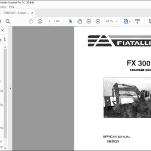 FiatAllis FX 300 LC Crawler Excavator Service Manual 59825021 - PDF DOWNLOAD