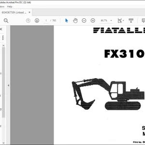 FiatAllis FX310 Hydraulic Excavator Service Manual 60406759 - PDF DOWNLOAD