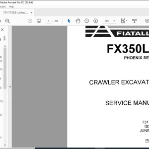 FiatAllis FX350LC Phoenix Series Crawler Excavator Service Manual 73177356 - PDF DOWNLOAD