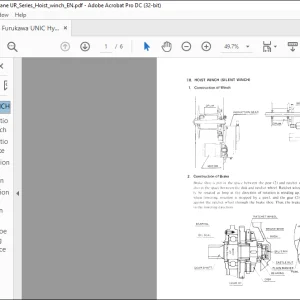 Furukawa UNIC Hydraulic Crane UR Series Hoist winch Manual - PDF DOWNLOAD