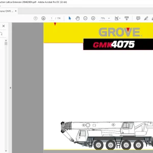 Grove Crane GMK 4075 Operating Instruction Lattice Extension Manual 2084629 - PDF DOWNLOAD