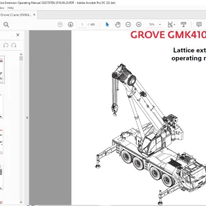 Grove Crane GMK 4100LB Lattice Extension Operating Manual 3302797 - PDF DOWNLOAD