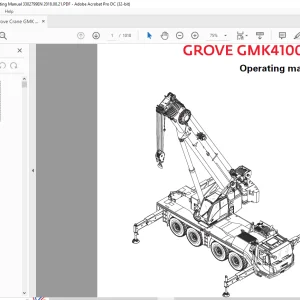 Grove Crane GMK 4100LB Operating Manual 3302799 - PDF DOWNLOAD