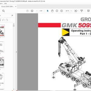 Grove Crane GMK 5095 Driving Operating Instructions Manual 3112428 - PDF DOWNLOAD