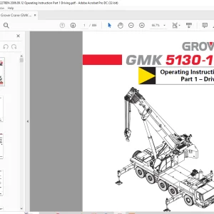 Grove Crane GMK 5130-1 Driving Operating Instructions Manual 3112278 - PDF DOWNLOAD
