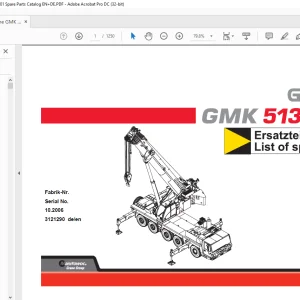 Grove Crane GMK 5130-1 Spare Parts Manual 3121290 - PDF DOWNLOAD