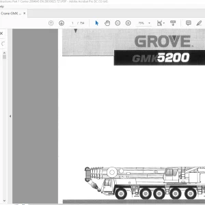 Grove Crane GMK 5200 Carrier Operating Instructions Manual 2084645 - PDF DOWNLOAD