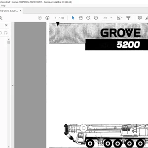 Grove Crane GMK 5200 Carrier Operating Instructions Manual 2084731 - PDF DOWNLOAD