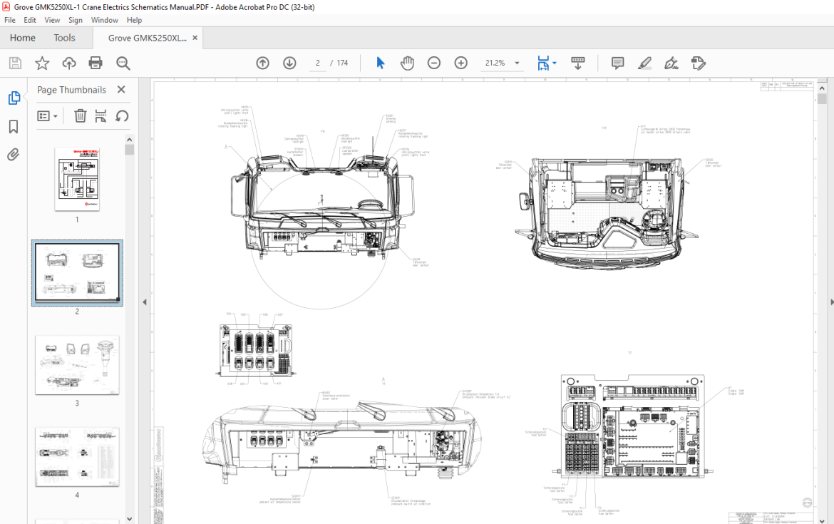 Grove Crane GMK 5250XL-1 Electrics Schematics Manual - PDF DOWNLOAD ...