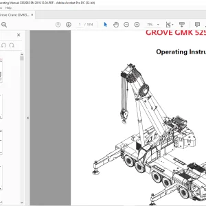 Grove Crane GMK 5250XL-1 Operating Instruction Manual - PDF DOWNLOAD