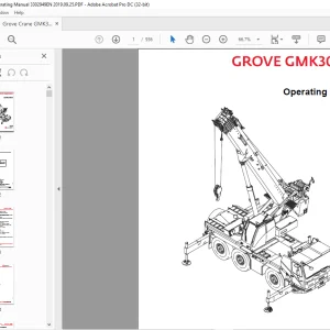 Grove Crane GMK3060L Operating Manual 3302949 - PDF DOWNLOAD