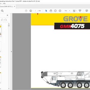 Grove GMK 4075 2084664EN Operating Instructions Part 1 Carrier - PDF DOWNLOAD