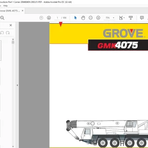 Grove GMK-4075 Operating Instructions Part 1 Carrier 2084664 - PDF DOWNLOAD