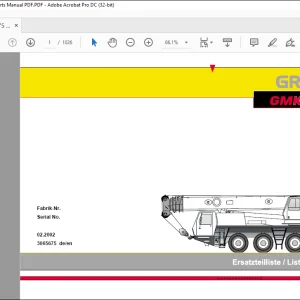 Grove GMK-4075 Spare Parts Manual 3065675 - PDF DOWNLOAD