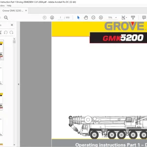 Grove GMK 5200 Driving Operating Instructions Manual 2084829 - PDF DOWNLOAD