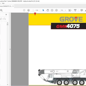 Grove GMK4075 Operating Instructions Part 1 Carrier 2084664 - PDF DOWNLOAD