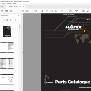 HANIX H15B Plus 2 Mini Excavators Parts Manual PDF DOWNLOAD