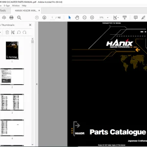 HANIX H55DR MINI EXCAVATOR PARTS MANUAL PDF DOWNLOAD