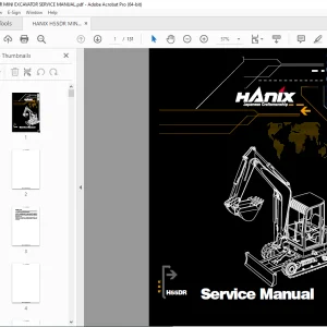 HANIX H55DR MINI EXCAVATOR SERVICE MANUAL PDF DOWNLOAD