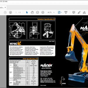 HANIX H75C Brochure Manual - PDF DOWNLOAD