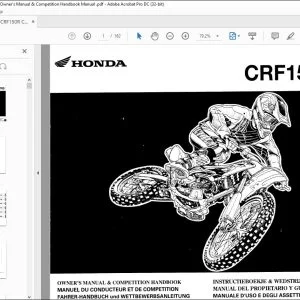 Honda CRF150R CRF150RB Motorcyle Owner's Manual & Competition Handbook Manual - PDF DOWNLOAD