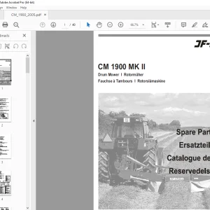 JF STOLL CM 1900 MK II Drum Mower Parts Manual PDF DOWNLOAD