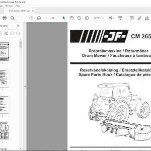 JF STOLL CM 2650 Drum Mower Parts Manual PDF DOWNLOAD