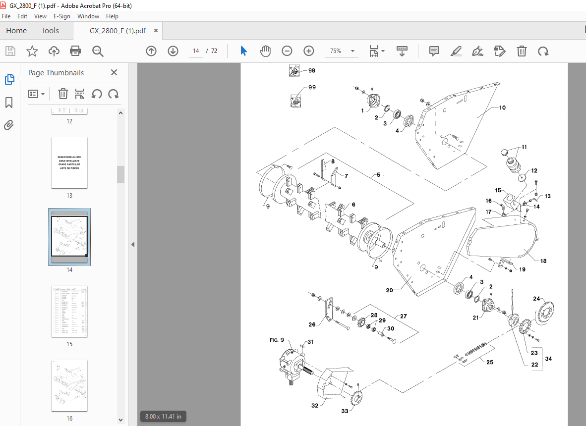 JF STOLL GX 2800F Disc Mower Parts Manual PDF DOWNLOAD - HeyDownloads ...