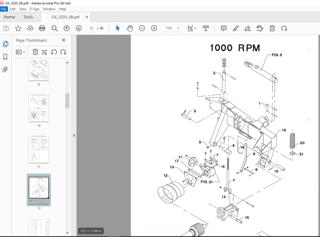 JF STOLL GX 3200 SB Disc Mower Parts Manual PDF DOWNLOAD - HeyDownloads ...