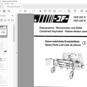 JF STOLL HSR 200 R HSR 240 R PARTS MANUAL PDF DOWNLOAD
