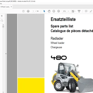 KRAMER Allrad Wheel loader 480 Spare Parts List Manual -  PDF DOWNLOAD