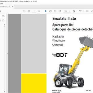 KRAMER Allrad Wheel loader 480T Spare Parts List Manual  - PDF DOWNLOAD